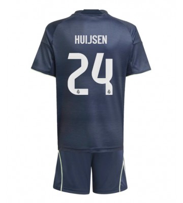 Real Madrid Dean Huijsen #24 Bortatröja Barn 2025-26 Kortärmad (+ Korta byxor)
